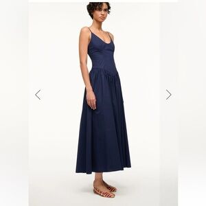 Staud Dena Dress Navy